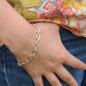James Avery Forged Link Bracelet Size Medium Sterling Silver
